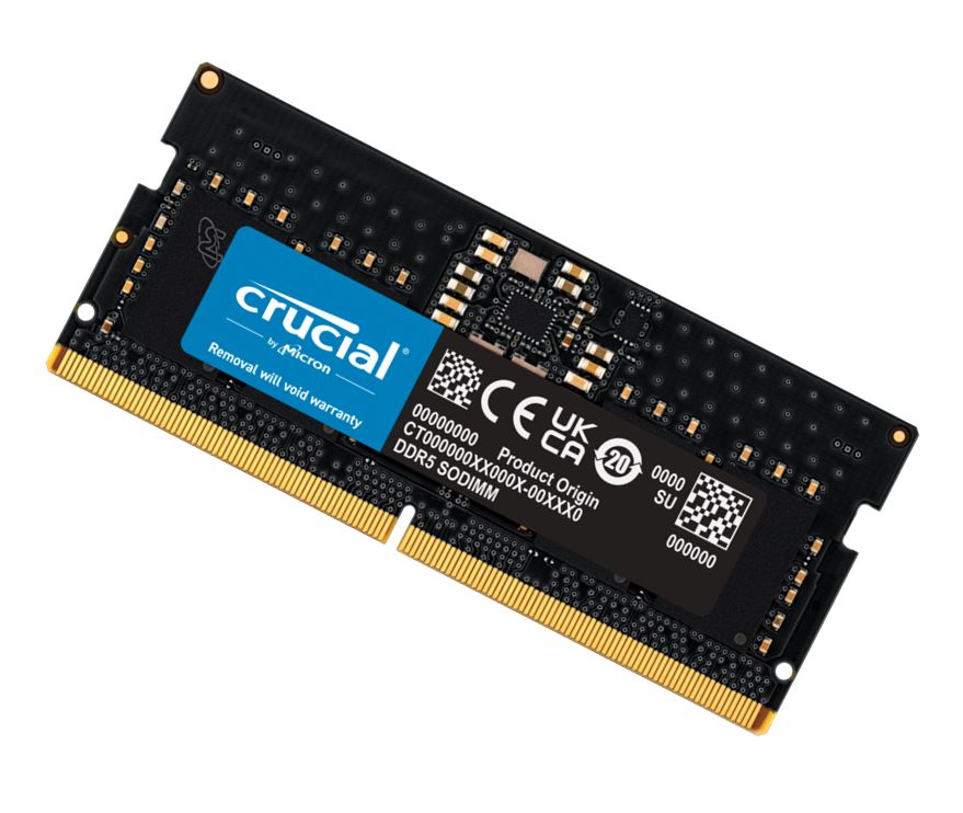 Crucial CT32G56C46S5, SODIMM, DDR5 32GB(1x32GB), 5600MHz, CL46, 1.1V, Limited Lifetime Warranty