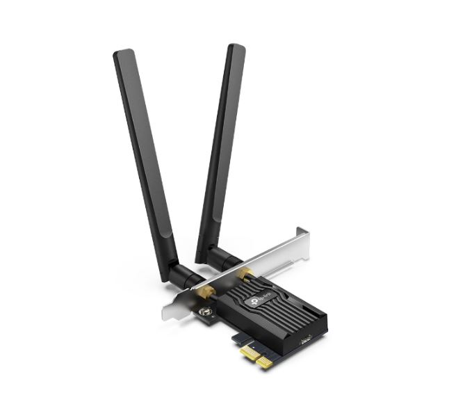 TP-Link ARCHER TX55E, AX3000 5.2 PCIe Adapter, Dual Band Antennas, Wireless AX+Bluetooth, 3 Year Warranty