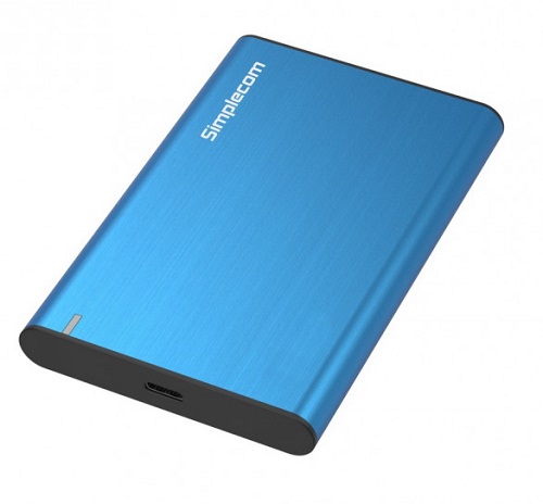 Simplecom SE221 Aluminium 2.5'' SATA HDD/SSD to USB 3.1 Enclosure Blue, 1 Year Warranty