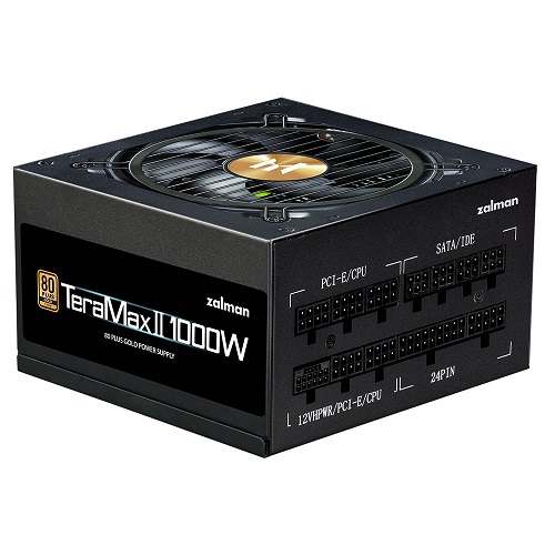 Zalman ZM1000-TMX2, TeraMax II, 1000W, 80 Plus Gold, Fully Modular, Fan: 120mm, ATX, MTBF: 100,000 Hours, 10 Year Warranty (PCIe 5.0 ready)