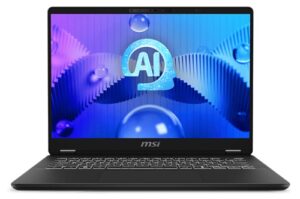 MSI PRESTIGE 14 AI EVO C1MG-016AU, 14" FHD+ Screen (IR-Webcam), Intel Ultra 7-155H, 16GB DDR5 RAM, 512GB NVMe SSD, Wi-Fi 7 BE+Bluetooth, Windows 11 Home, Stellar Gray, 2 Year Warranty