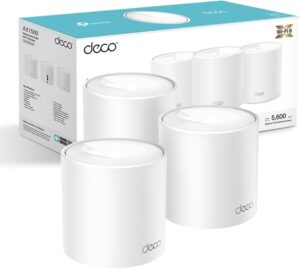 TP-Link DECO X1500(3-PACK), AX1500 Whole Home Mesh Wi-Fi 6 System, 3 Year Warranty