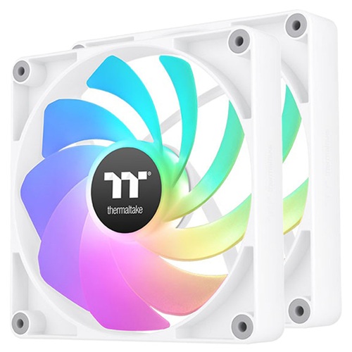 Thermaltake CL-F176-PL14SW-A, CT140 Reverse ARGB Sync PC Cooling Fan, Fan Size: 140mm, PWM, Airflow: 94.95CFM, Noise: 32.8dBA, Pack of 2, White, 2 Year Warranty