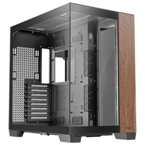 Antec C8-WOOD, Constellation Series, Full-Tower, Tempered Glass, Drive Bays: 2x3.5", 4x2.5", Expansion Slots: 8, Motherboard Support: E-ATX/ATX/M-ATX/ITX, Black, 2 Year Warranty