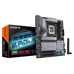 Gigabyte Z890 EAGLE WIFI7 MB, ATX, Intel LGA 1851, 4xDDR5, 4xM.2, 4xSATA, RAID, 3xPCIe, 1xDP, GbE LAN, Wireless AX+Bluetooth, 1xUSB-c, 4xUSB2.0, 5XUSB3.2, 3 Year Warranty
