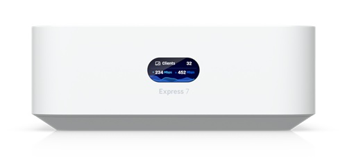 Ubiquiti UX7, UniFi Express 7, Mesh-Scalable, Super-Compact 10G Cloud Gateway, Integrated Wi-Fi 7 With 6 GHz Support, 140 m² Coverage, 2 Year Warranty