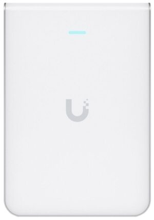 Ubiquiti U7-IW, Wall-Mounted WiFi 7 AP, 4 Spatial Streams, Integrated 2.5 GbE PoE Switch, For Hospitality,115 m² Coverage, PoE/PoE+ Power, 2 Year Warranty