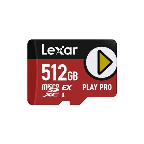 Lexar LMSXPS0512G-BNNNG, Play Pro, 512GB, MicroSD Express, Read Speed: up to 900MB/s, Write Speed: 600MB/s, Limited Lifetime Warranty