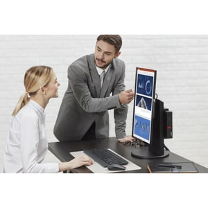 Lenovo 11JHRAR1AU, ThinkCentre TIO27, 27" IPS LED, 2560x1440, 16:9, 4ms, 1xHDMI, 1xDP, USB, Speakers, VESA, Adjustable Height, Tilt, Swivel, Pivot, 3 Year Warranty - Image 11