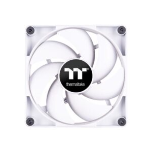 Thermaltake CL-F152-PL14WT-A, CT140 PC Cooling Fan, Size: 140mm, PWM, Airflow: 77.37CFM, Noise: 30.5dBA, White, Pack of 2, 2 Year Warranty