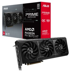 Asus PRIME-RX9070XT-O16G, AMD Radeon RX9070, Core Clock: TBD, Cuda Core: TBD, 1xHDMI, 3XDP, PSU: 750W, PCIe5.0, 3 Year Warranty