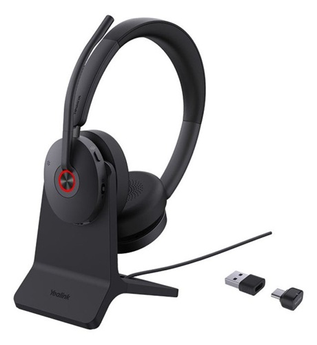 Yealink BH74-CH-Teams-USB-C/A, Microsoft Certified Teams Bluetooth Headset with Charging Stand, USB-C to USB-A Adaptor, 1 Year Warranty