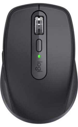 Logitech 910-006932, MX Anywhere 3S Wireless Mouse, Bluetooth, 8000 dpi, 6 Buttons, USB, Graphite, 1 Year Warranty