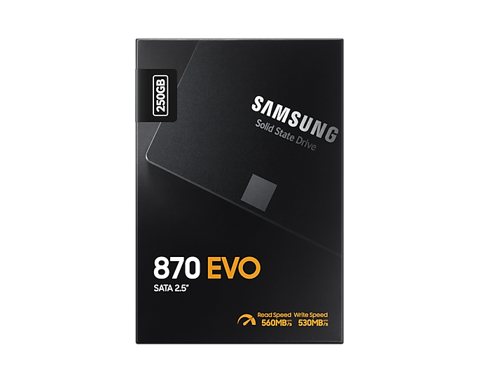 Samsung MZ-77E250BW, 250GB, 870 Evo 2.5"SATA III 6GB/s, V-NAND SSD, Read Speed: 560MB/s/ & Write Speed: 530MB/s, 5 Year Warranty - Image 6