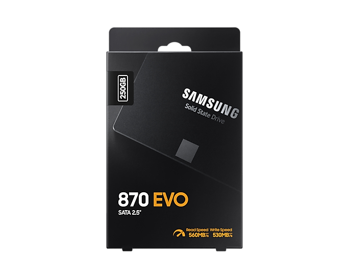 Samsung MZ-77E250BW, 250GB, 870 Evo 2.5"SATA III 6GB/s, V-NAND SSD, Read Speed: 560MB/s/ & Write Speed: 530MB/s, 5 Year Warranty - Image 9
