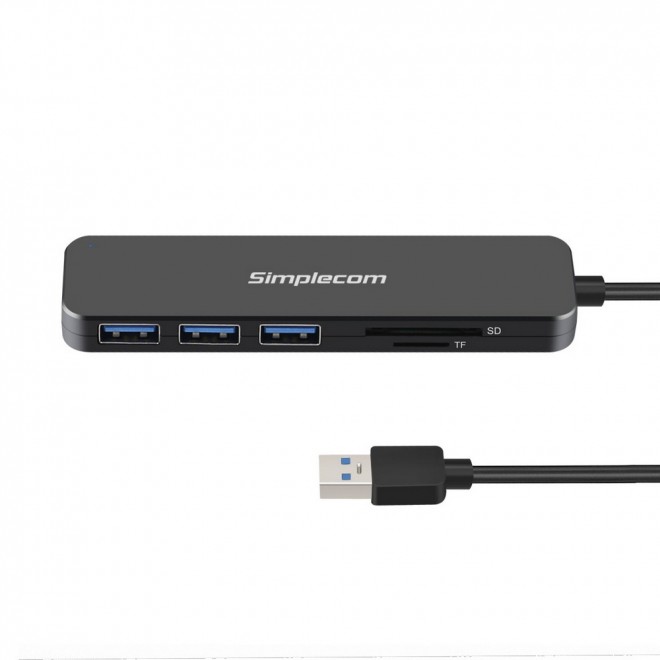 Simplecom CH365, 3x USB3.0 HUB with SD MicroSD Card Reader, Cable Length: 25cm, 1 Year Warranty - Image 2