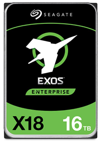 Seagate ST16000NM000J, Exos X18, 16TB, 3.5", SATA 6Gb/s, 7200RPM, 256MB Cache, 5 Year Warranty
