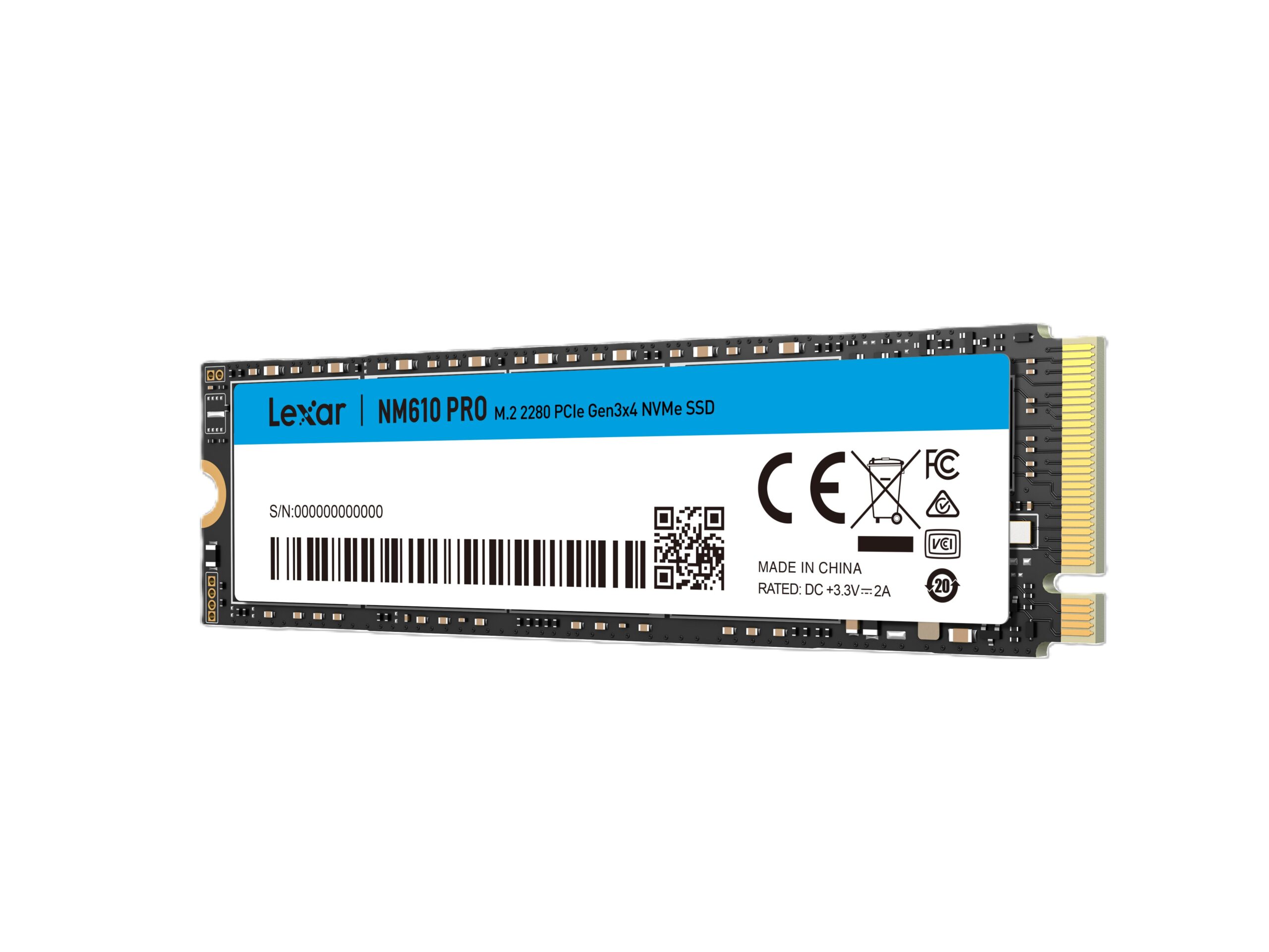 Lexar LNM610P001T-RNNNG, 1TB, M.2 NVMe PCIe G3x4, Read Speed: Up to 3300MB/s Write Speed: Up to 2600MB/s, 5 Year Warranty - Image 2