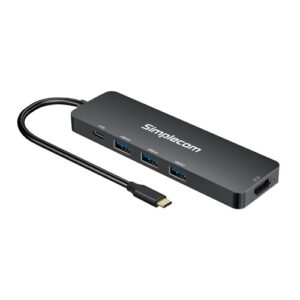 Simplecom CH545, USB-C 5-in-1 Multiport Adapter Docking Station, 100W, 1xHDMI, 3xUSB-A, 1xUSB-C, 1 Year Warranty