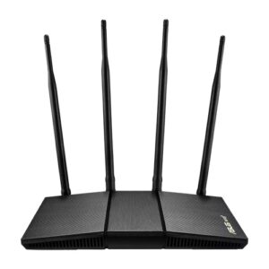 Asus RT-AX54HP Wi-Fi 6 IEEE 802.11 a/b/g/n/ac/ax Ethernet Wireless Router - Dual Band - 2.40 GHz ISM Band - 5 GHz UNII Band - 4 x Antenna(4 x External) - 221.88 MB/s Wireless Speed - 4 x Network Port - 1 x Broadband Port - Gigabit Ethernet - VPN Supported