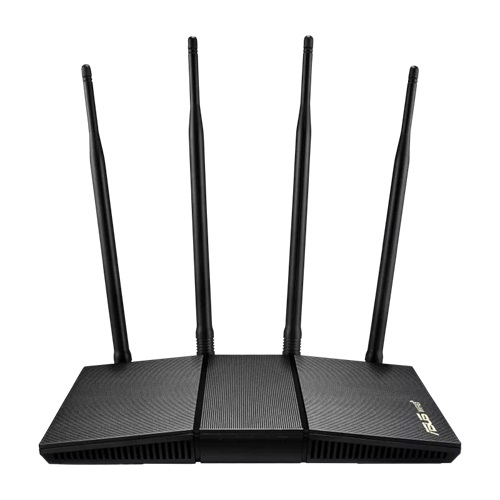 Asus RT-AX54HP Wi-Fi 6 IEEE 802.11 a/b/g/n/ac/ax Ethernet Wireless Router - Dual Band - 2.40 GHz ISM Band - 5 GHz UNII Band - 4 x Antenna(4 x External) - 221.88 MB/s Wireless Speed - 4 x Network Port - 1 x Broadband Port - Gigabit Ethernet - VPN Supported