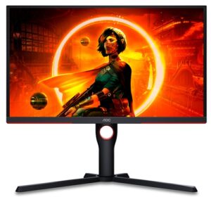 AOC 25G3ZM-P, 24.5" FHD VA Gaming Monitor, 1920x1080, 1ms, 240Hz, FreeSync, 2xHDMI, 1xDP, VESA, Adjustable Height, Swivel, Pivot, Tilt, 3 Year Warranty