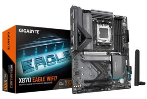 Gigabyte GA-X870-EAGLE-WIFI7, ATX, AMD AM5, 4xDDR5, 3xM.2, 4xSATA, RAID, 3xPCIe, 1xHDMI, 2xUSB4 Type-C with DP-Alt Mode, 4xUSB2.0, 4xUSB3.2, GbE LAN, Wi-Fi 7+Bluetooth, 3 Year Warranty