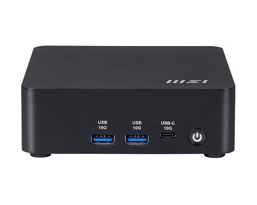 MSICUBI NUC AI 1UMG-011BAU, AI Black Barebone Core Ultra 5 125H, Upto DDR5, dTPM, 2M.2, 2HDMI, 2TBT, 2LAN, Wifi6E, Card Reader, Switch Cable, 3 Year Warranty
