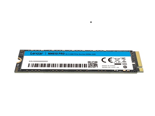 Lexar LNM610P500G-RNNNG, NM610, 500GB, M.2 NVMe, PCIe G3x4, 120TBW, Read Speed up to 3300MB/s, Write Speed up to 1700MB/s1, 3 Year Warranty