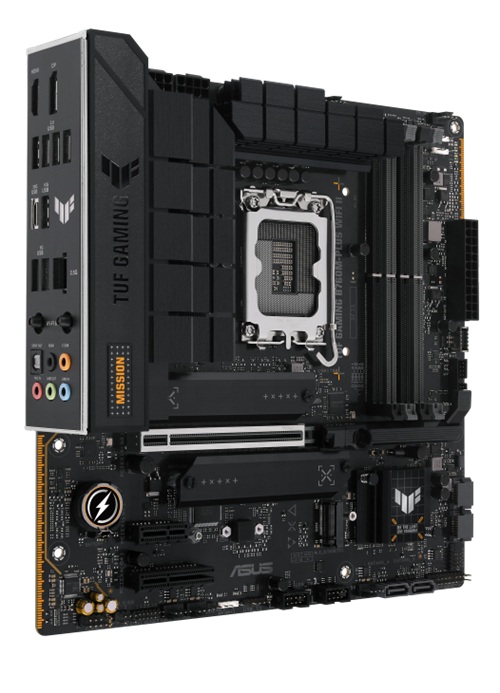 Asus TUF-GAMING-B760M-PLUS-WIFI-II, Micro ATX, Intel LGA1700, 4xDDR5, 3xM.2, 4xSATA 6Gb/s, RAID, 3xPCIe, 1xHDMI, 1xDP, 2.5GbE Ethernet, Wireless AX+Bluetooth, 1xUSB-C, 3xUSB-A, 3xUSB2.0, 3 Year Warranty - Image 3