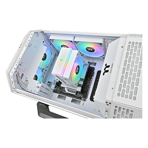 Thermaltake CL-P137-AL12SW-A, ASTRIA 200 ARGB Sync CPU Cooler, Fan Size: 120mm, PWM: 500-1800 RPM, Air Flow: 65 CFM, Single Fan, White, Intel Socket LGA 2066, 2011, 1851, 1700, 1200, 1156, 1155, 1151, 1150, 1150_x000B, AMD AM5, AM4, 2 Year Warranty - Image 3