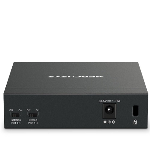 TP-Link MS105GP, Mercusys MS105GP 5-Port Gigabit Desktop Switch with 4-Port PoE+, 10/100/1000 Mbps RJ45 ports, Up to 250 m, 5 Year Warranty - Image 3
