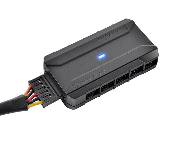 Thermaltake AC-023-AN1NAN-A1, Commander FP – 10 Port Hub for PWM Fans, Support up to 10 Independent Fans, Convenient SATA Power Input, High Quality Symmetrical Design, Neat Cable Management with included beaded cable ties and hook-and-loop, 3-Pin* or 4-Pin; SATA, 1 Year - Image 9
