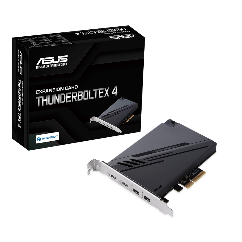 Asus THUNDERBOLTEX 4, Expansion Card, Dual Thunderbolt, 40 Gbps, Bi-Directional, 4xUSB-C, 1xDP, 4xPCIe3.0, 1 Year Warranty