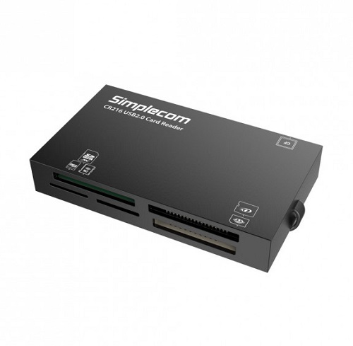 Simplecom CR216, USB 2.0 All in One Memory Card Reader 6 Slot for MS M2 CF XD Micro SD HC SDXC, 1 Year Warranty