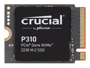 Crucial CT1000P310SSD2, P310 1TB M.2 2230 NVMe SSD 7100/6000 MB/s 1M IOPS 220TBW 2M MTTF for MS Surface Pro Valve Steam Deck Asus Rog Ally Lenovo Legion Go MSI Claw, 10 Year Warranty
