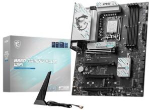 MSI B860 GAMING PLUS WIFI, ATX, Intel LGA 1851, 4xDDR5, 3xM.2, 4xSATA 6G, RAID, 1xHDMI, 1xDP, 1xTB4, 4xPCIe, LAN, Wi-Fi 7+Bluetooth, 4xUSB2.0, 4xUSB-A, 3 Year Warranty
