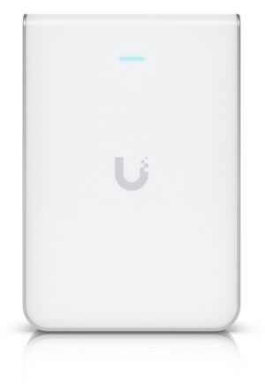 Ubiquiti U7 Pro Wall, 6 Spatial Stream Access Point, 6 GHz Support Tailored, PoE+, Voltage 44—57V DC, Max Power 22W, 2.5 GbE uplink, 300+ Devices,140 m² cover, 1 Year Warranty