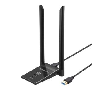 Simplecom NW628v2, AX1800 Dual Band WiFi 6 USB Adapter with 2x 5dBi High Gain Antennas, 1 Year Warranty