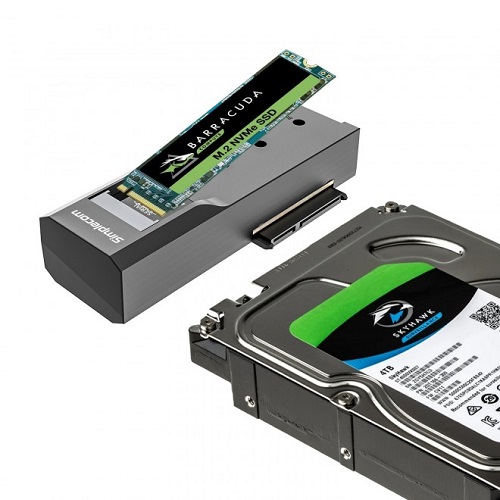 Simplecom SA536, USB to M.2 and SATA 2-in-1 Adapter for 2.5"/3.5" HDD & NVMe/SATA M.2 SSD with Power Supply USB 3.2 G2, 1 Year Warranty - Image 3