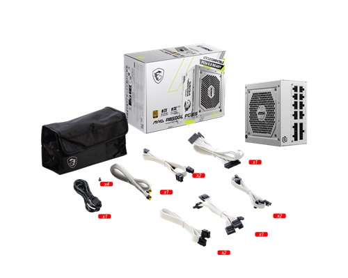 MSI MAG A850GL PCIE5 WHITE, 850W MSI PSU - MAG A850GL PCIE5 WHITE - ATX3.0 80 PLUS GOLD CERTIFIED, FULL MODULAR. 7yrs - Image 5