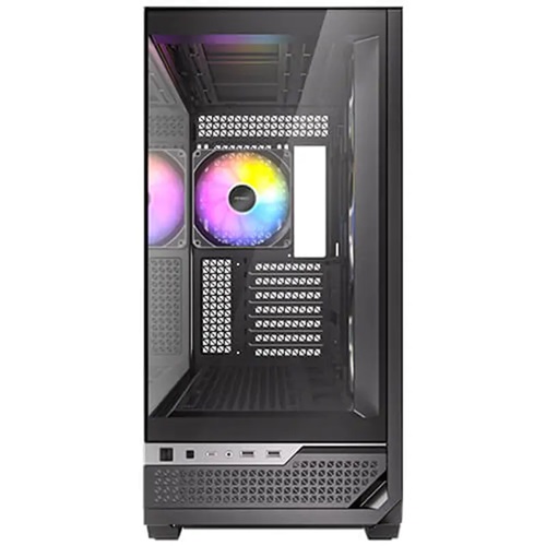 Antec C7-ARGB, E-ATX Seamless Panoramic 270 View, USB-C, 4x ARGB PWM Fans. Side Radiator Support. RTX 4090, Back Connect MBs, Flip Door, Black Case - Image 2