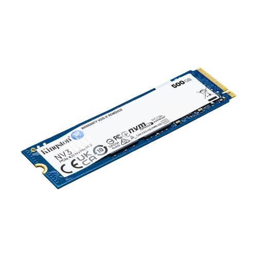Kingston SNV3S/500G, NV3 M.2 2280 PCIe 4.0 NVMe SSD, 500GB, Read Speed: 5000MB/s, Write Speed: 3000MB/s, MTBF: 2,000,000 Hours, 3 Year Warranty - Image 2