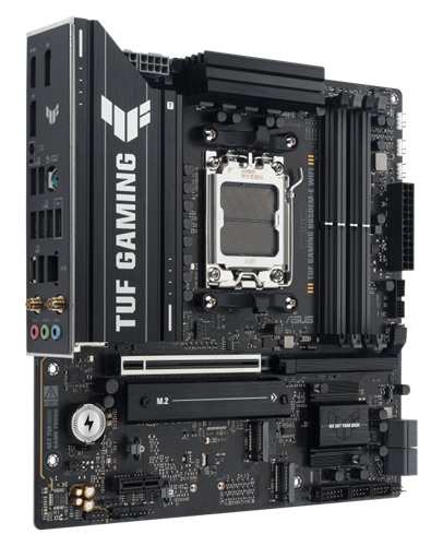 ASUS TUF Gaming B650EM-E WiFi, Micro ATX, AMD AM5, 4xDDR5, 3xM.2, 4xSATA 6Gb/s, RAID, 1xHDMI, 2xDP, 1xPCIe, LAN, Wireless AX+Bluetooth, 1xUSB-C, 7xUSB-A, 3 Year Warranty - Image 3