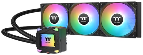 Thermaltake CL-W459-PL12SW-A, LA360 ARGB AIO Liquid CPU Cooler, 360mm Radiator, 3x120mm ARGB Fans, Compatible With Intel LGA 2066, 2011-3, 2011, 1851, 1700, 1200, 1156, 1155, 1151, 1150, AMD AM5, AM4, AM3+, AM3, 2 Year Warranty