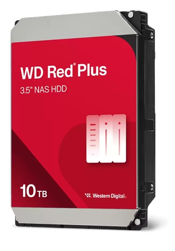 Western Digital WD100EFGX, WD Red Plus NAS HDD, 10TB, 3.5", SATA 6Gb/s, 7200RPM, 512MB Cache, 180TBW, MTBF: 1,000,000 Hours, 3 Year Warranty - Image 2