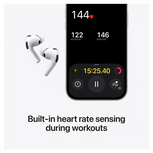 Apple MFHP4X/A, AirPods Pro 3 Wireless Earbuds, up to 4x more Active Noise Cancellation, Adaptive Audio, Dual Beamforming Mic, BT 5.3, USB-C MagSafe Charging Case Qi‑certified, Apple H2 Chip, IP57 Dust/Sweat/Water Resistant, 1 Year Warranty - Image 4