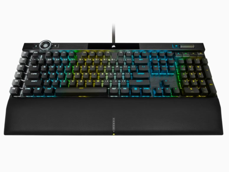 Corsair CH-912A01A-NA, K100 RGB Optical-Mechanical Gaming Keyboard, RGB, Corsair OPX, Wired: 2 xUSB 3.0, 3.1 Type-A, Black, 1 Year Warranty - Image 3