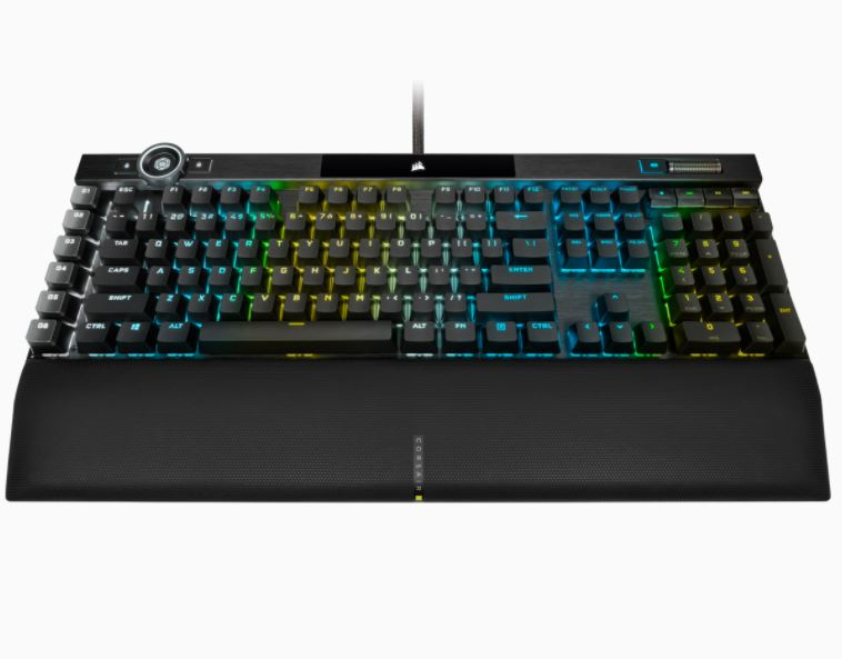 Corsair CH-912A01A-NA, K100 RGB Optical-Mechanical Gaming Keyboard, RGB, Corsair OPX, Wired: 2 xUSB 3.0, 3.1 Type-A, Black, 1 Year Warranty - Image 4