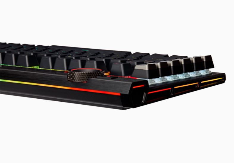Corsair CH-912A01A-NA, K100 RGB Optical-Mechanical Gaming Keyboard, RGB, Corsair OPX, Wired: 2 xUSB 3.0, 3.1 Type-A, Black, 1 Year Warranty - Image 9